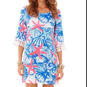 Lilly Pulitzer Blue and Pink Starfish Dress